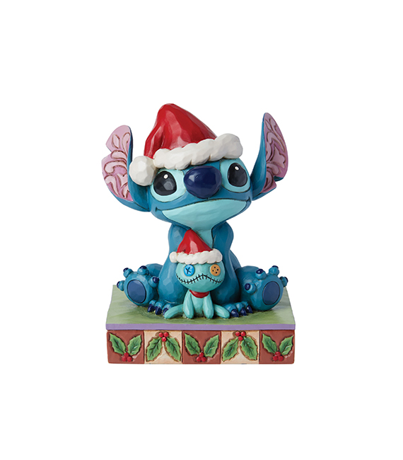 DISNEY Traditions statuette STITCH NOEL with SCRUMP 14cm 6015007