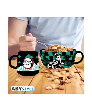 DEMON SLAYER set petit déjeuner mug + bol TANJIRO