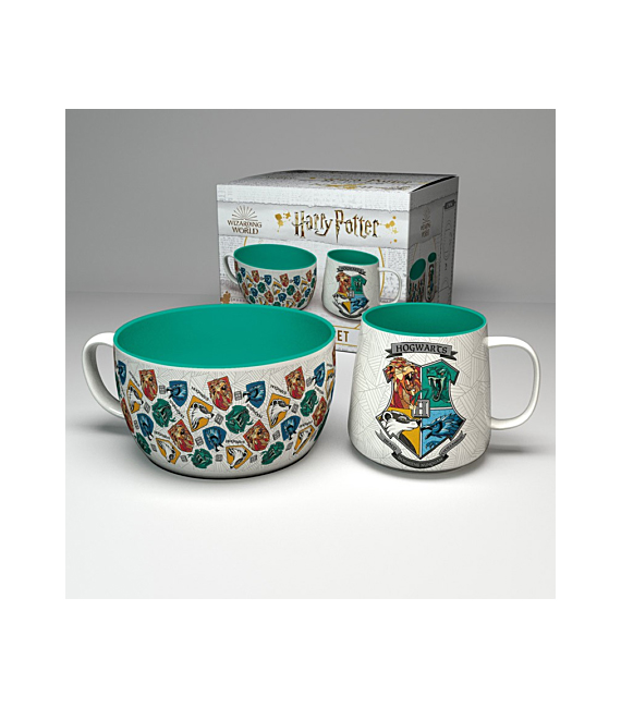 HARRY POTTER set petit déjeuner mug + bol HOGWARTS