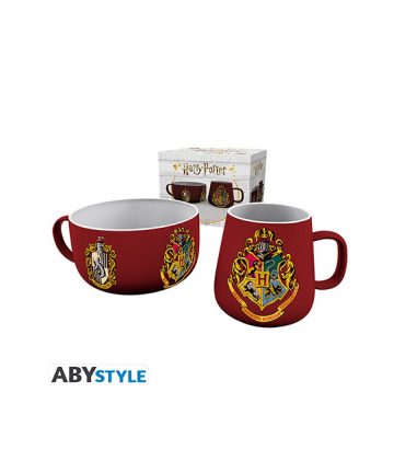 HARRY POTTER set petit déjeuner mug + bol HOGWARTS