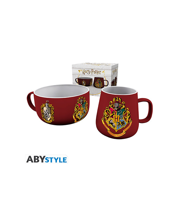 HARRY POTTER set petit déjeuner mug + bol HOGWARTS