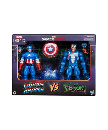 MARVEL LEGENDS Gamerverse pack 2 figurines CAPTAIN AMERICA & VENOM