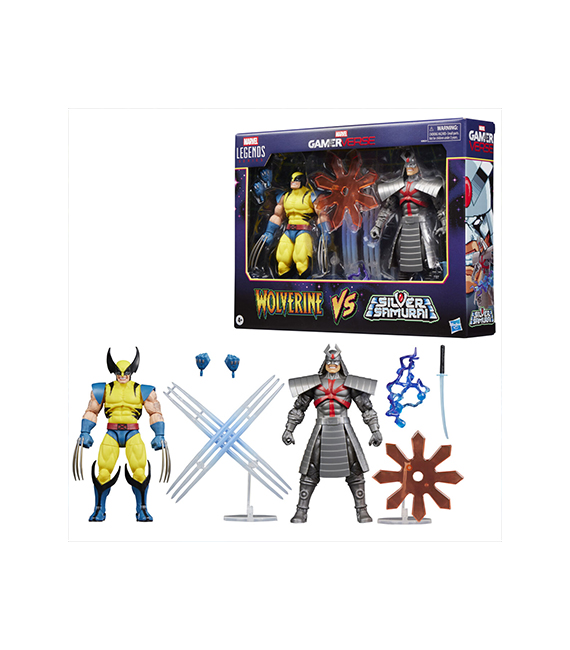 MARVEL LEGENDS Gamerverse pack 2 figurines WOLVERINE & SILVER SAMURAI