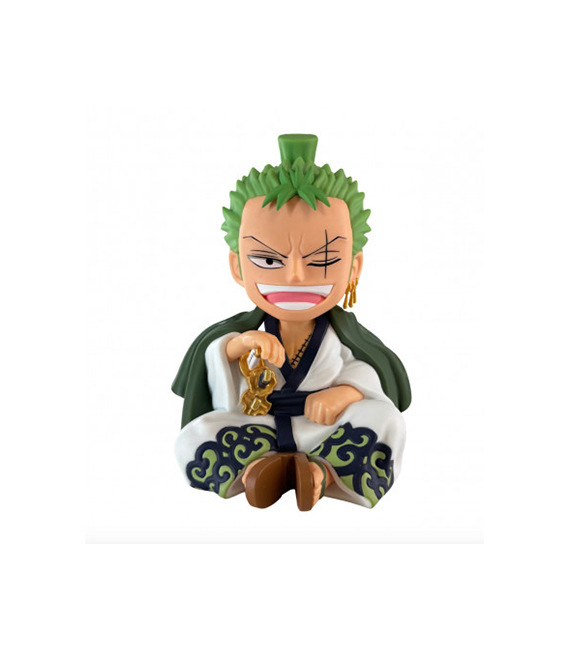 ONE PIECE tirelire pvc ZOROJURO 15cm