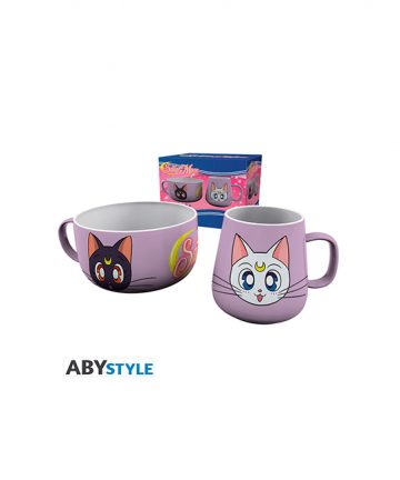 SAILOR MOON set petit déjeuner mug + bol LUNA & ARTEMIS