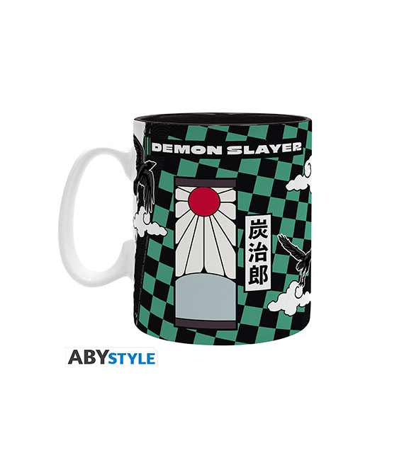 DEMON SLAYER mug 460ml TANJIRO noir & vert – Image 2
