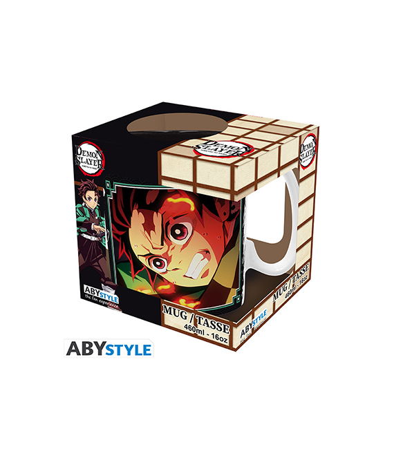 DEMON SLAYER mug 460ml TANJIRO noir & vert – Image 4