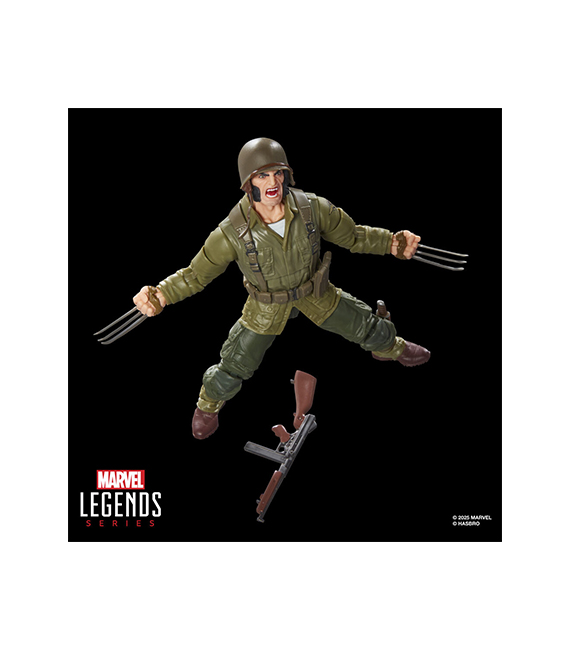 MARVEL LEGENDS figurine WOLVERINE (WWII Logan) 15cm – Image 2
