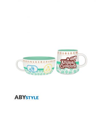 ANIMAL CROSSING set petit déjeuner mug + bol PERSONAGES