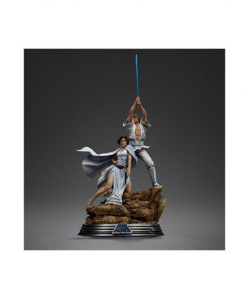 Star Wars statue Luke Leia Iron Studio