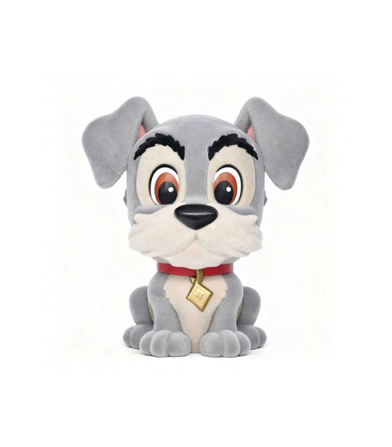 DISNEY La Belle et le Clochard tirelire TRAMP flocked 20cm
