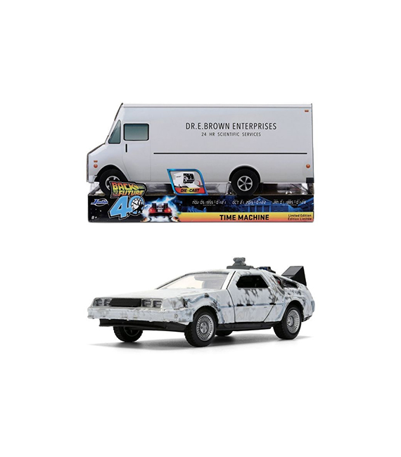 BACK TO THE FUTURE pack 40th anniversaire DELOREAN frost 1/32e