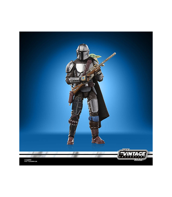 STAR WARS The Mandalorian & Grogu figurine deluxe Vintage Collection THE MANDALORIAN VC395 – Image 2