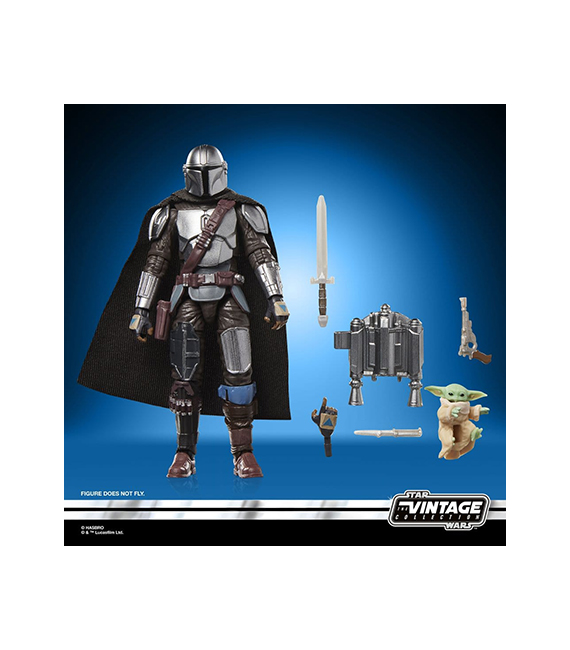 STAR WARS The Mandalorian & Grogu figurine deluxe Vintage Collection THE MANDALORIAN VC395 – Image 5