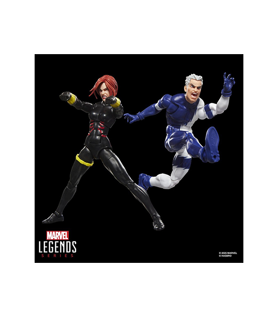 MARVEL LEGENDS Avengers pack 2 figurines BLACK WIDOW & QUICKSILVER – Image 3
