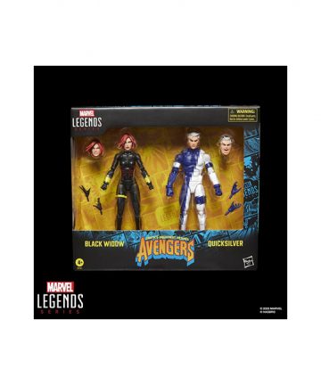 MARVEL LEGENDS Avengers pack 2 figurines BLACK WIDOW & QUICKSILVER