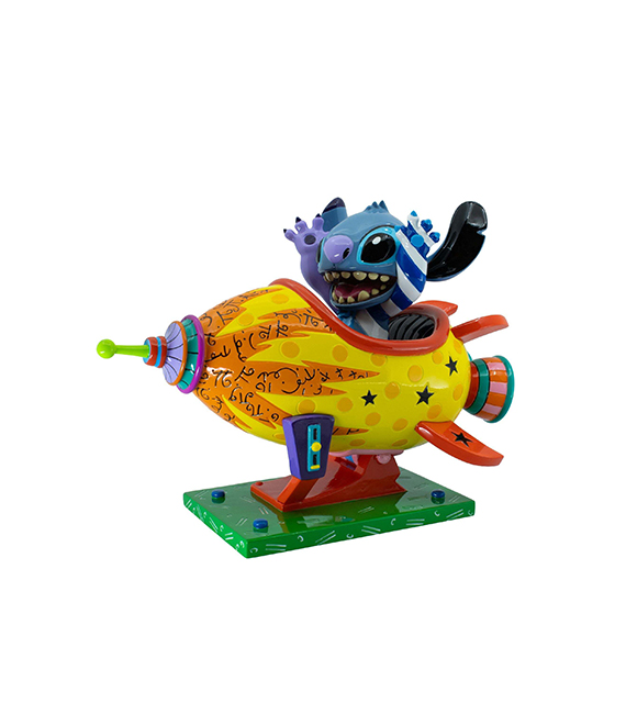 DISNEY Britto statue STITCH ROCKET SHIP 6019019 – Image 2