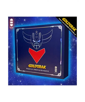 GOLDORAK réplique encadrée en résine du PLASTRON de Goldorak