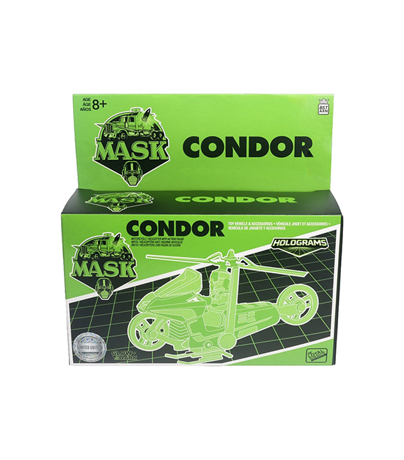 M.A.S.K. véhicule CONDOR hologram variant (Glow in the Dark) avec Brad Turner
