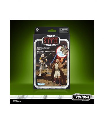 STAR WARS ROTS pack de 2 figurines The Vintage Collection OBI-WAN KENOBI/ AIRBORNE CLONE TROOPER