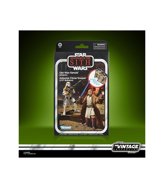 STAR WARS ROTS pack de 2 figurines The Vintage Collection OBI-WAN KENOBI/ AIRBORNE CLONE TROOPER