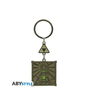 THE LEGEND OF ZELDA porte-clefs métal LINK & TRIFORCE